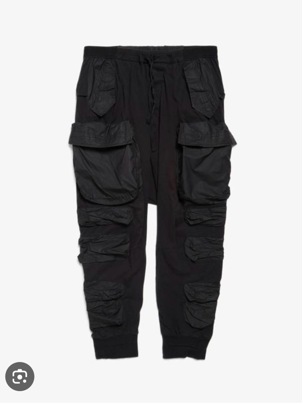 UNRAVEL Men's Black Multi-Pocket Cargo Joggers